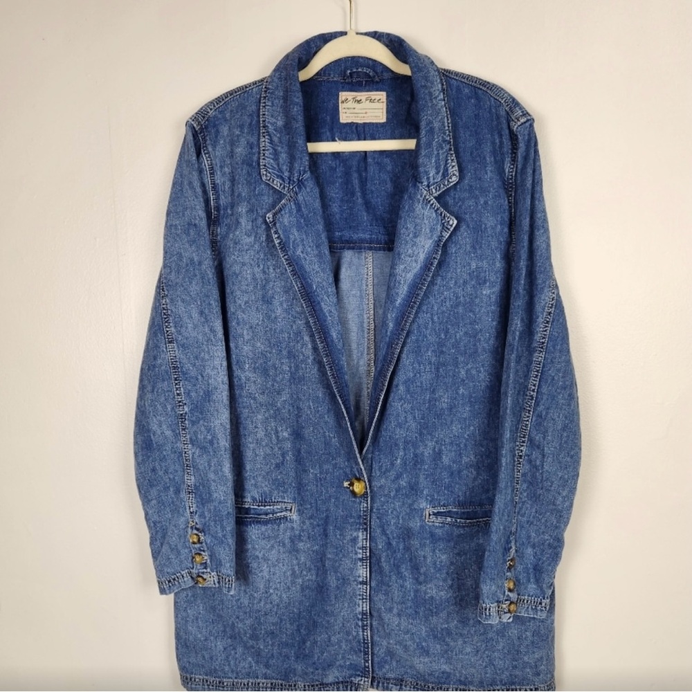 We The Free Beckett Denim Blue Jacket XS - Picture 5 of 8